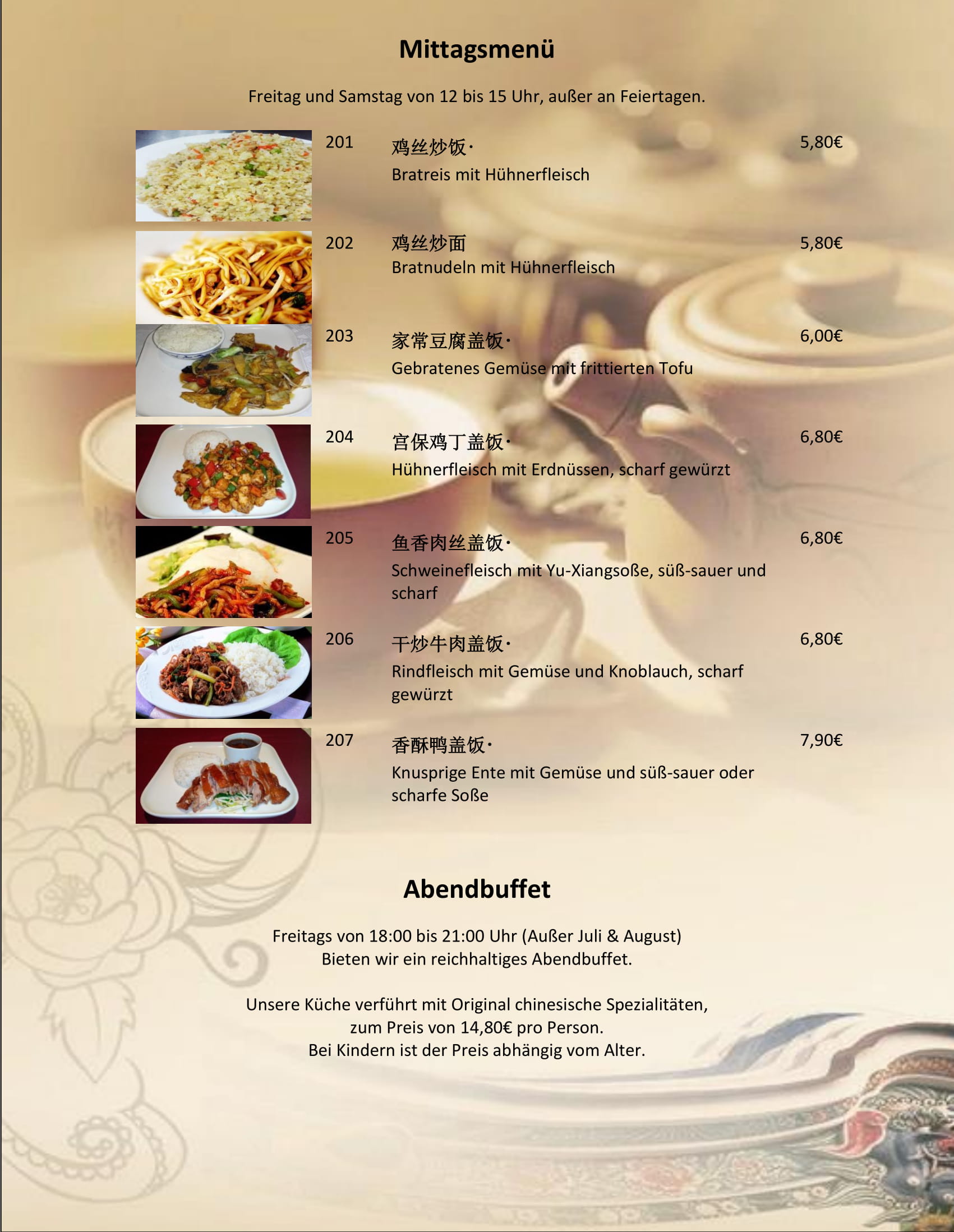 SPEISEKARTE FFNUNGSZEITEN visual data 7